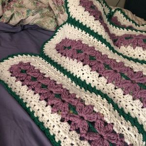 Hand made crochet throw or infants blanket